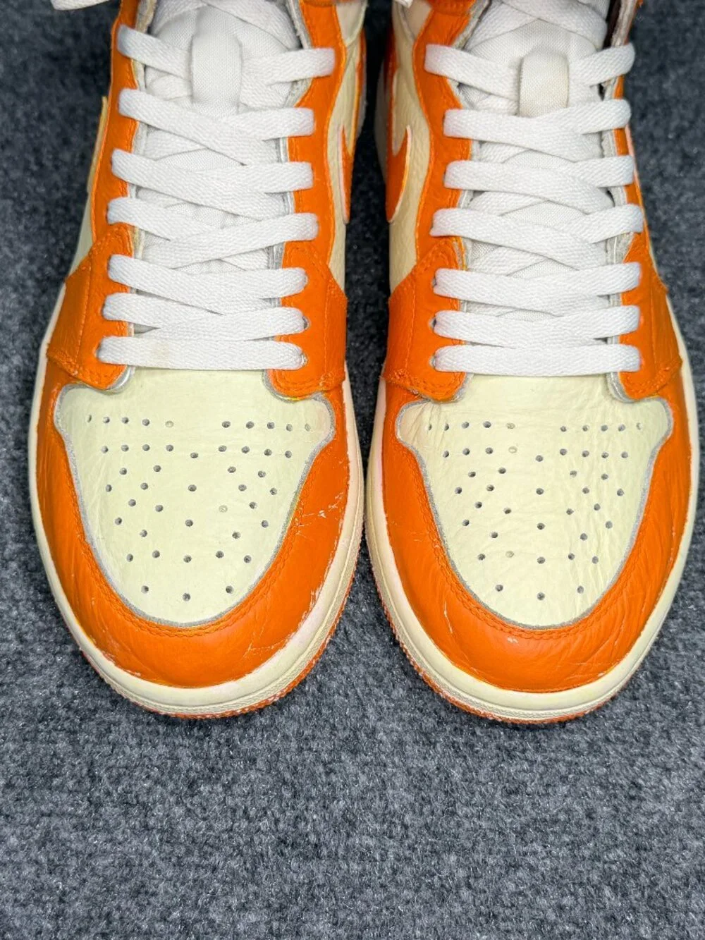 Jordan 1 Retro High OG Shoes Men 8.5 Custom burnt Orange Rustic Athletic Sneaker